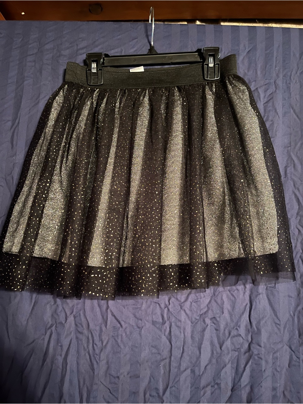 Knitworks Black Glitter Tulle Skirt for Kids